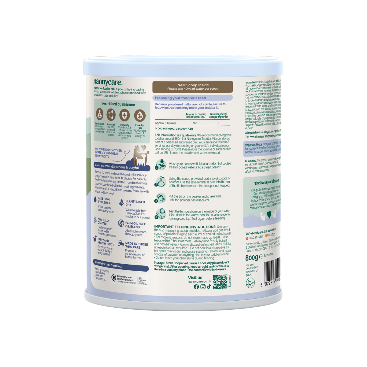 Nannycare Toddler Goat Milk Formula  —  Stage 3 (800g)